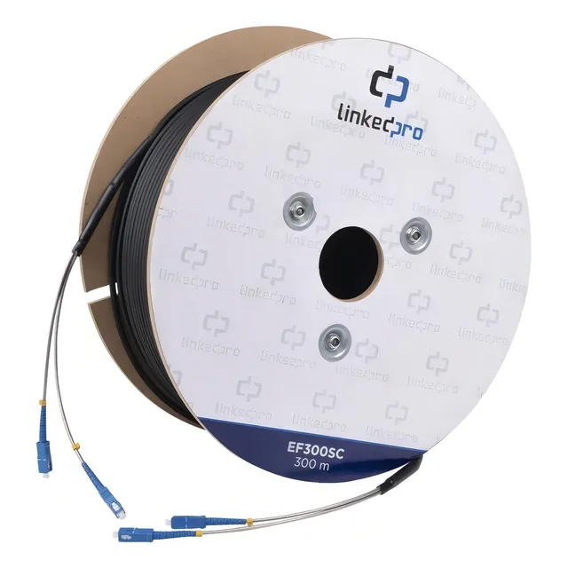 300 Metros De Fibra Optica Monomodo Con Conectores Sc-sc