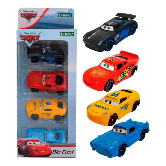 Cars X 4 Autitos De Metal Ditoys