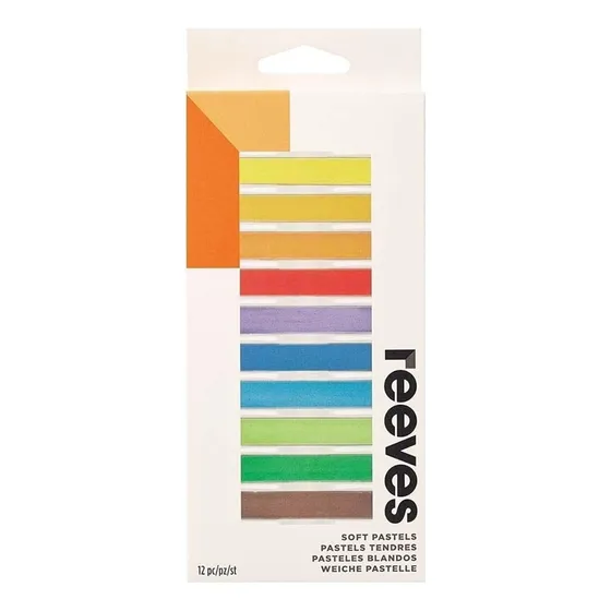 Tizas Pastel Soft Blandos Suave Reeves X 12 Colores Vivos