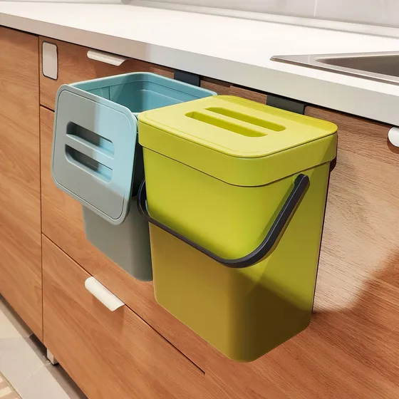 Bote De Basura Pequeno De Cocina Con Tapa, Practico Y Ecolog