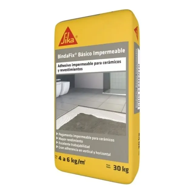 Pegamento Cerámicas Sika Bindafix Impermeable Bolsa 30kg