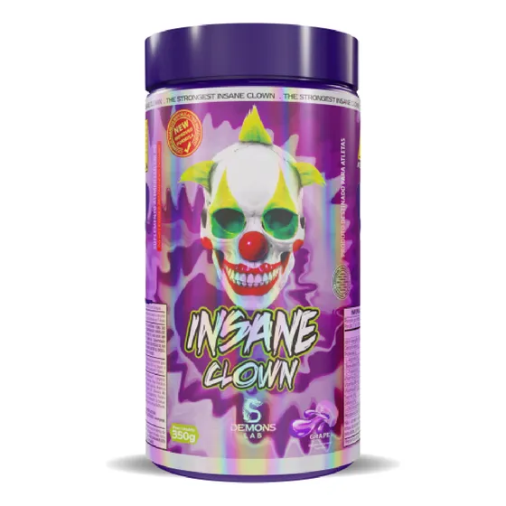 Pré Treino Insane Clown 350g Demons Lab Sabor Grape