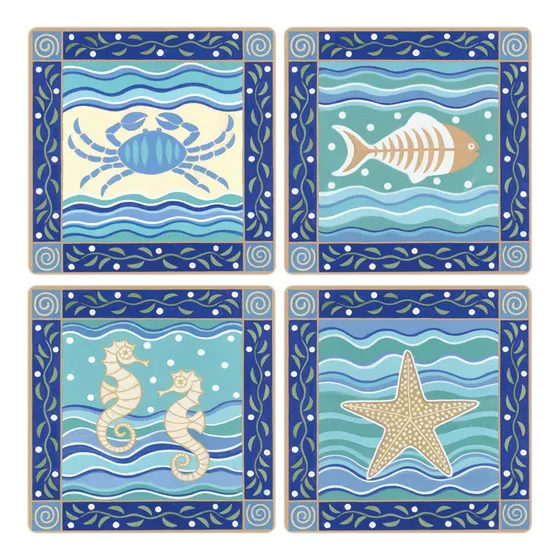Coasterstone Absorbente Posavaso  Coastal Icono Conjunto
