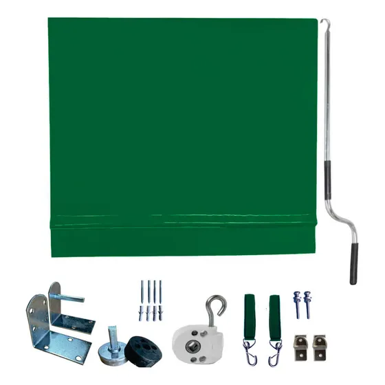 Toldo Cortina Verde - 1,70m X 2,50m - Kit Completo