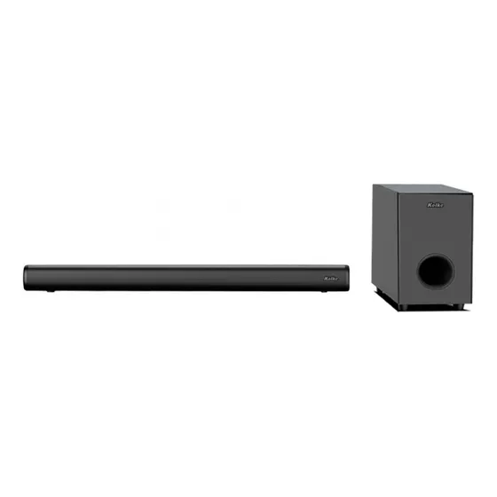 Barra De Sonido Kolke Con Subwoofer 32 Control Remoto 60w Color Negro