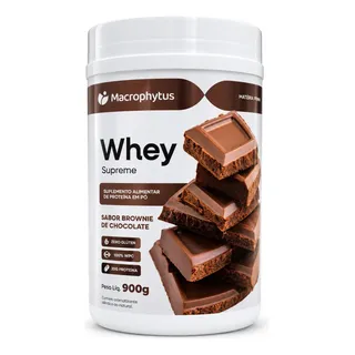 Macrophytus Whey Protein Supreme 900g Sabor Brownie De Chocolate Brownie De Choco