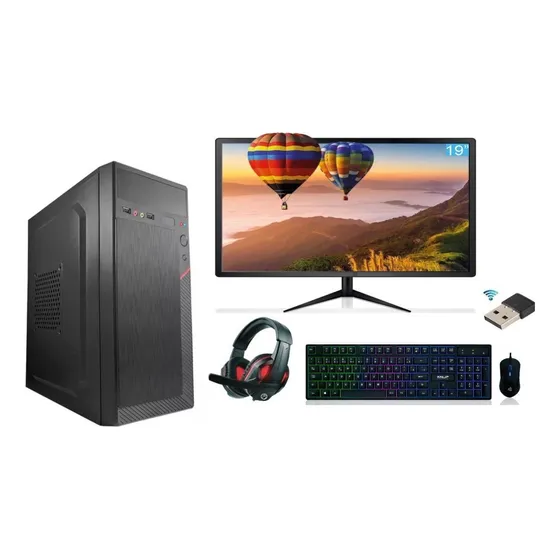 Computador I3 10a - 16gb Ddr4- Ssd 240gb - W10 + Monitor 19