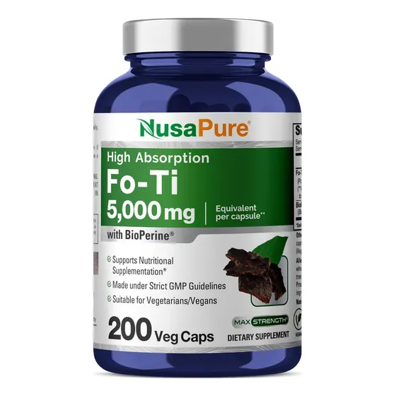 Suplemento Nusapure Fo-ti De 5000 Mg Por 200 Cápsulas Vegeta