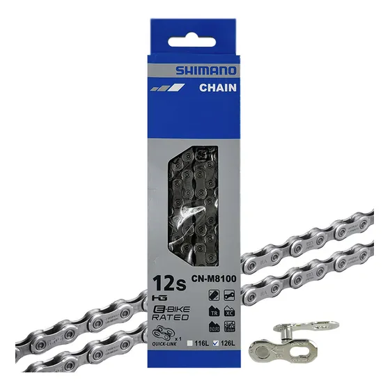 Cadena Shimano Xt 12 V CN-M8100 126 Con Eslabón Rápido