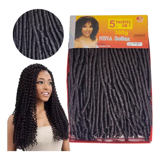 Cabelo Nina Softex Pacotão Crochet Braid 360 Gramas 5x1 Cor Chocolate 33