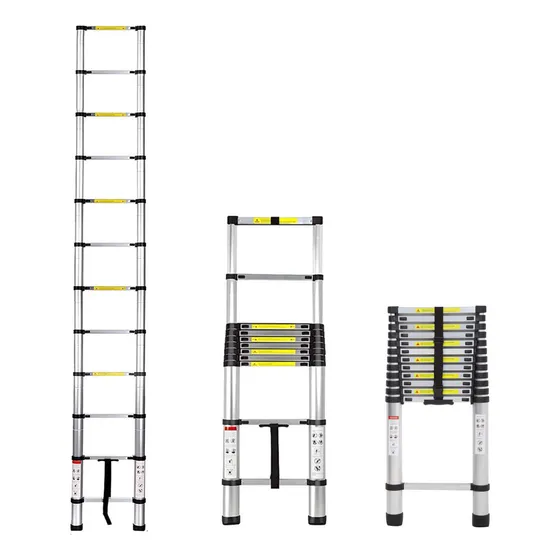 Escalera Telescopica De Aluminio Plegable 4.7 M 12 Escalones Retráctil Multiusos Extensible Kingsman