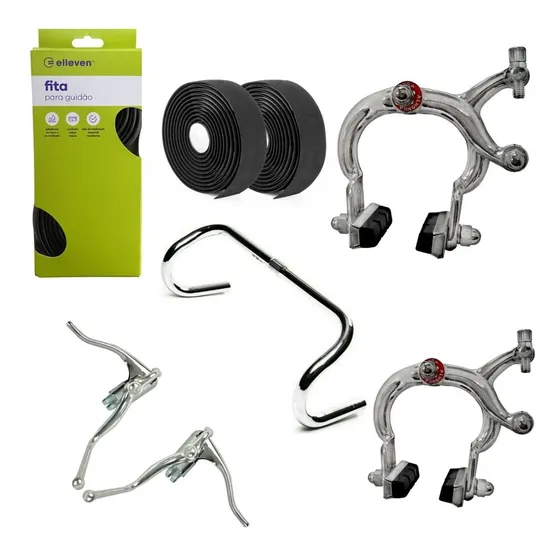 Kit Bike Antiga Guidao Manete Terminal Fita Speed Caloi 10