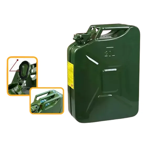 Bidon Metalico P/ Gasolina 20 Lts Diesel Tools Dt15-glt020