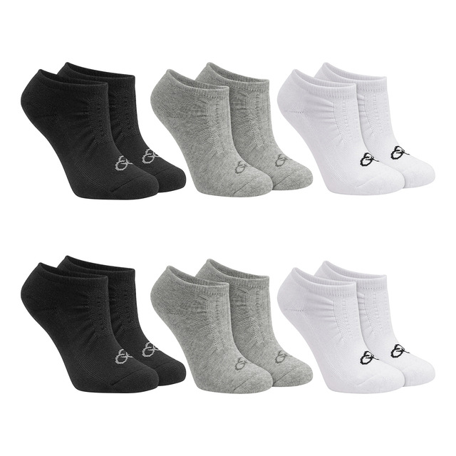 Kit Com 6 Pares De Meias Invisivel Adulto Algodão Olympikus Kit Com 6 Pares De Meias Invisivel Adulto Algodão Olympikus