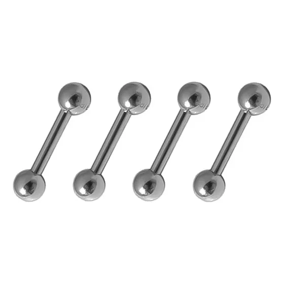 Piercing Tragus Helix Acero Quirurgico 4 Plug 15mm X4mm 14g