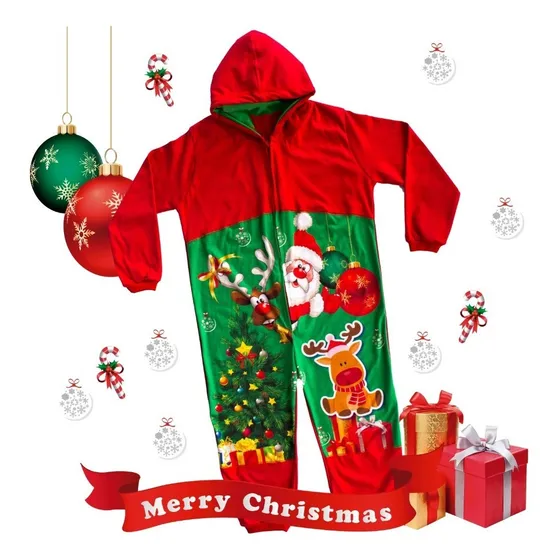 Pijama Enterizo De Navidad Para Niños 