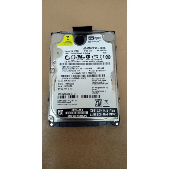 Disco Duro Para Laptop Lenovo 3000 N200 160gb