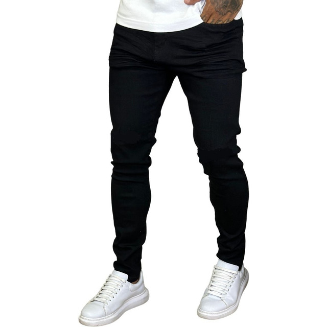 Calça Skinny Preta Masculina Jeans Com Elastano Lycra 2023 Calça Skinny Preta Masculina Jeans Com Elastano Lycra 2023