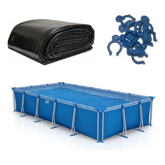 Cubrepileta Lona Pvc Para Pelopincho 1076 + Ganchos