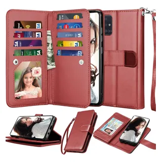 Funda Tipo Billetera Roja Para Galaxy A51 Funda Tipo Billetera Roja Para Galaxy A51