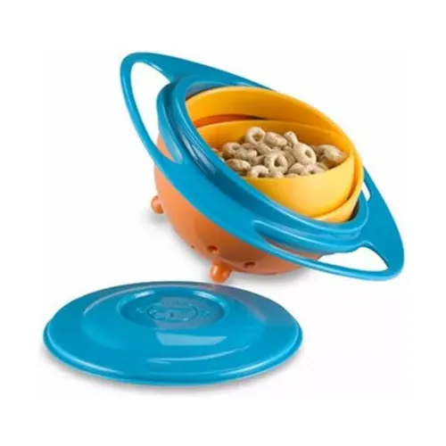 Plato Gyro Bowl Antiderrame 360 Niños Bebe Taza Giratoria