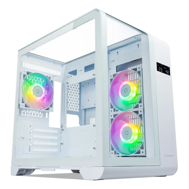 Gabinete Tecware Arc M M-atx Doble Camara Vidrio Curvo Y Lcd