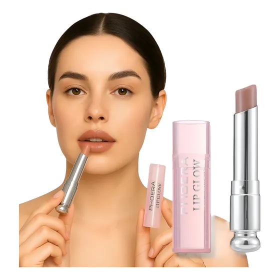 Batom Hidratante Lip Glow - Bálsamo Labial Com Cor - Phoera