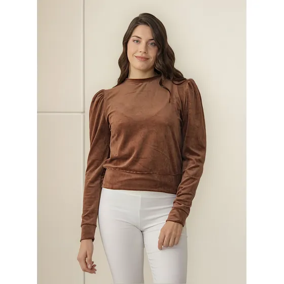 Buzo Mujer Cuello Redondo Soluna Moda Manga Princesa