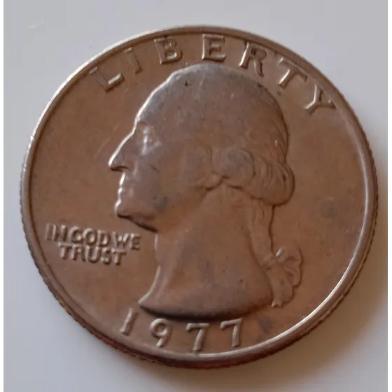 Moeda Washington Quarter Dollar 1977
