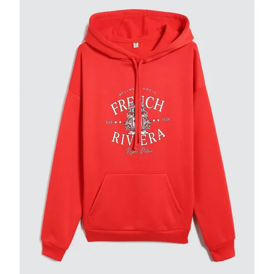 Buzo Para Mujer Ostu Hoodie En Color Rojo #40060351