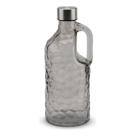 Botella De Vidrio Redonda Con Tapa De Metal De 1 Litro Botella De Vidrio Redonda Con Tapa De Metal De 1 Litro