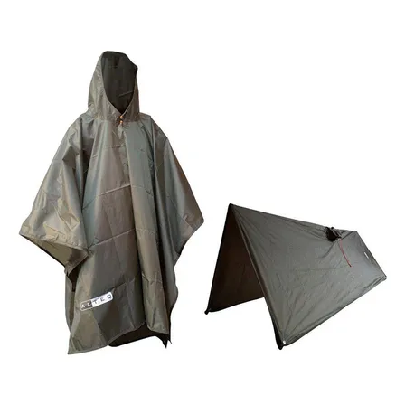 Poncho Impermeável Com Capuz Riviera Echolife-ac022 Verde-escuro Lisa Único
