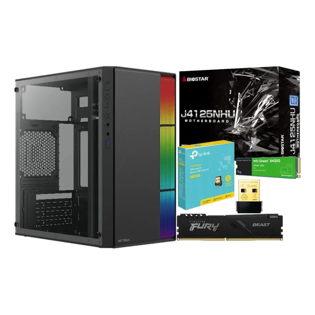 Pc Escritorio Rapida Intel Cpu Ram 8gb Ddr4 1tb Ssd J4125