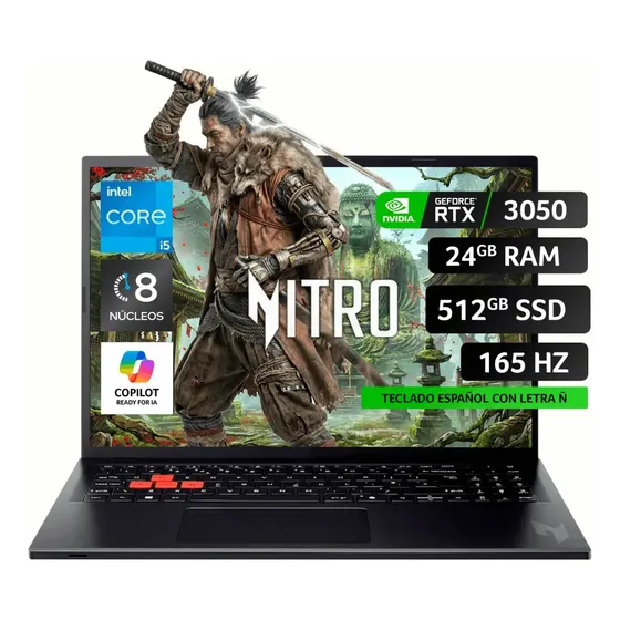 Notebook Gamer Acer 16" Nitro Lite Nl16-71g-56q8-2 512ssd 24gb RTX 3050