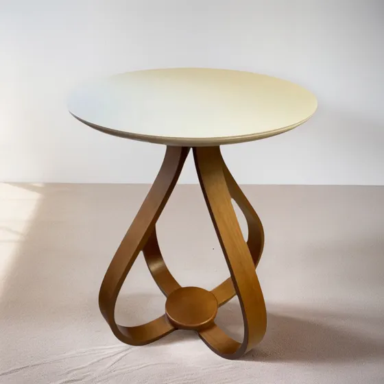 Mesa De Canto Pé Cebola Com Base De 70cm E Tampo 60cm P/sala