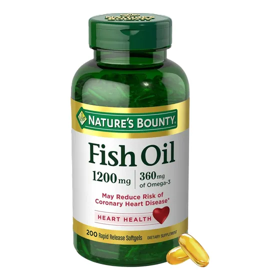 Omega 3 360mg Nature's Bounty Fish Oil 1200mg 200 Capsulas