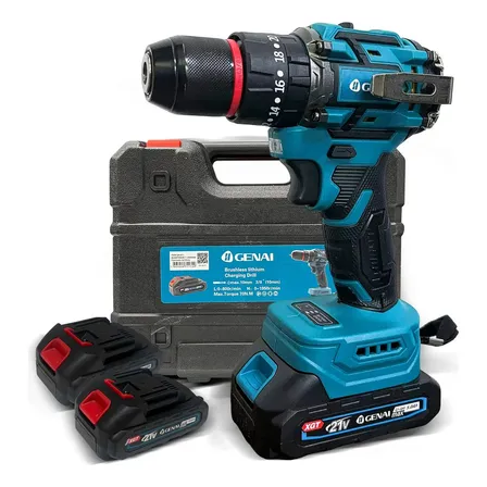 Parafusadeira Furadeira 2 Bateria Sem Escova Top Cor Azul-aço Frequência 50/60hz Scorell Furadeira Parafusadeira Impacto 127/220v