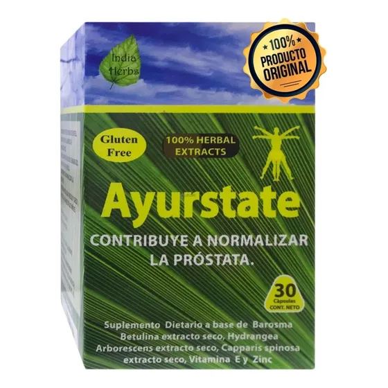 Ayurstate Caja X 30 Unid Normalizador Natural De La Prostata Sabor Sin Sabor
