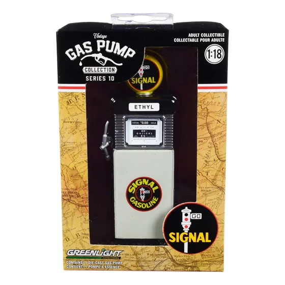 Bomba Gasolina Señal Vintage Negro Gris Serie 10 1 18 Modelo