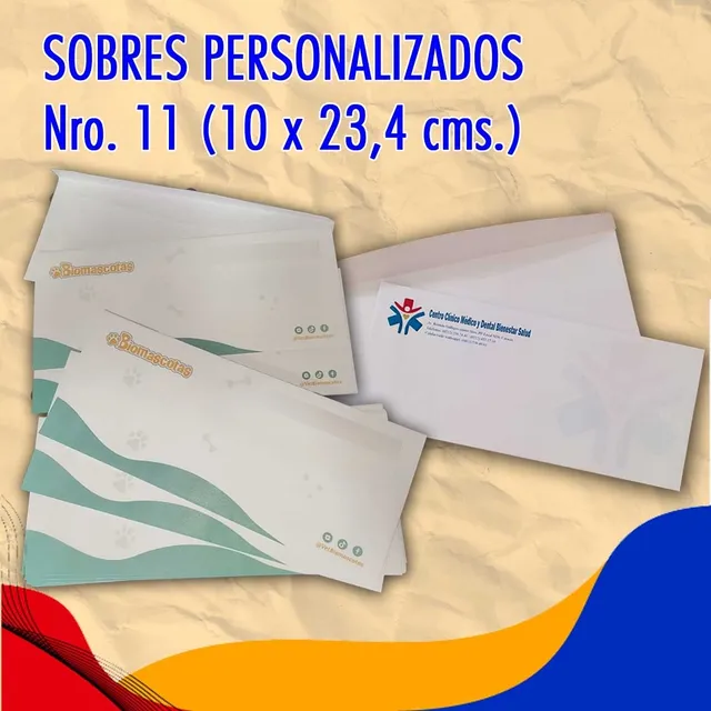 Impresión De Sobres Blancos Nro. 11 Personalizados