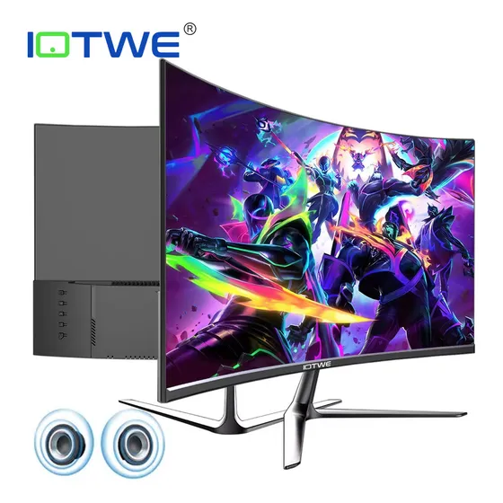 Monitor Gamer Curvo HDMI VGA Bocina Iotwe con pantalla de 24" 100Hz 127V y resolución Full HD