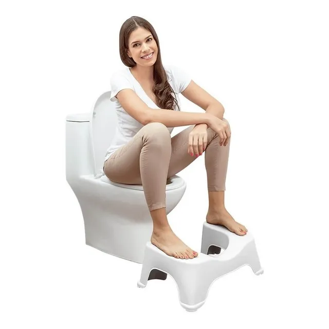 Banco Butaco Taburete Para Baño Inodoro Color Blanco Nuevo