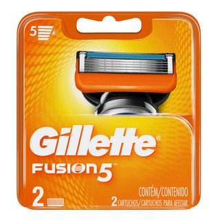 Carga Gillette Fusion 5 Com 2 Unidades Carga Gillette Fusion 5 Com 2 Unidades