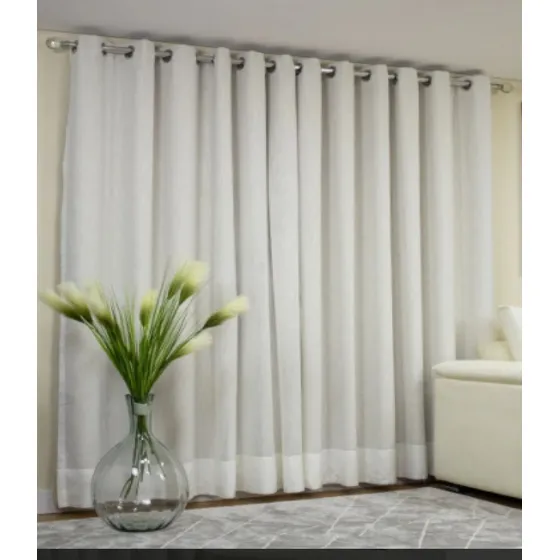 Cortina Sala/quarto 6 X2,20 Linho E Forro Microfibra Premium