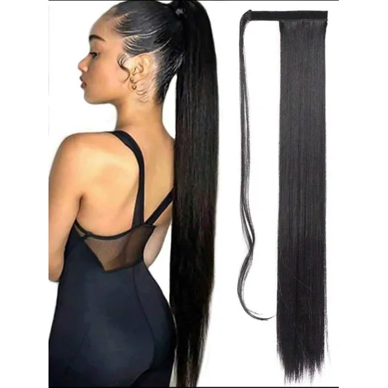 Extensiones De Cabello Moño Coletas 34puLG 85cm Extralargas 