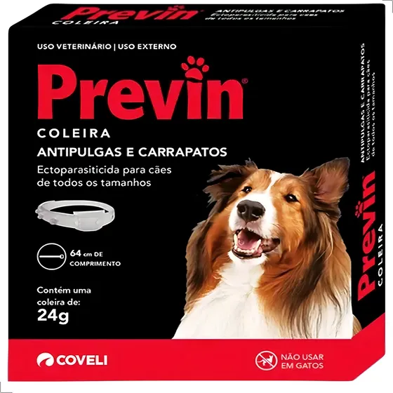 Matar Carrapato No Cachorro Coleira Previn Cor Vermelho