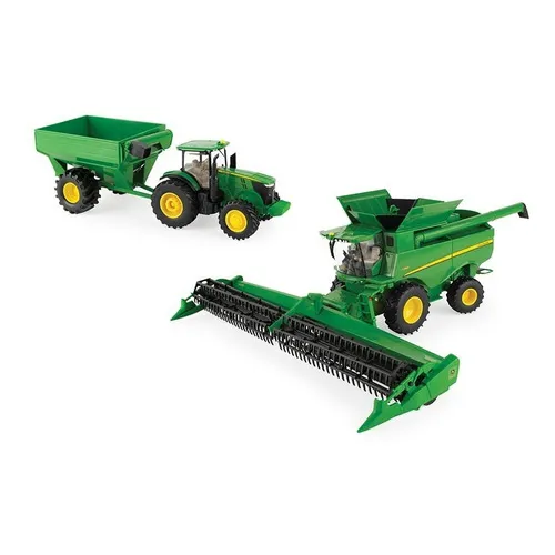 1:32 Conjunto de colheitadeiras de trator John Deere Ertl Tomy