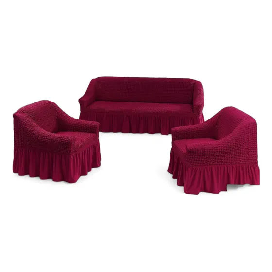 Juego Fundas Sillon Turca Sofa Living 1+1+3 Elasticada