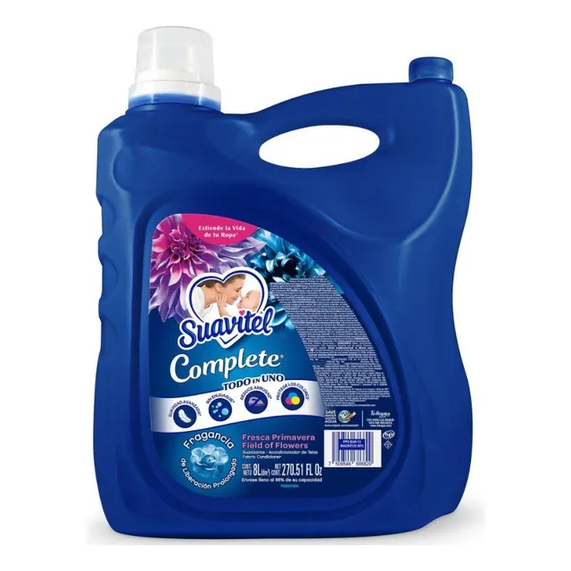 Suavizante Suavitel Complete Fresca Primavera Botella 8 Ltrs