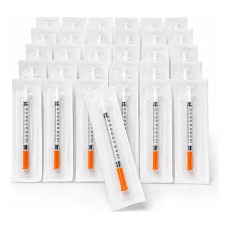 25 Seringas Insulina/mounjaro 1ml 100ui Agulha 8x0,3 Venper 1 Ml